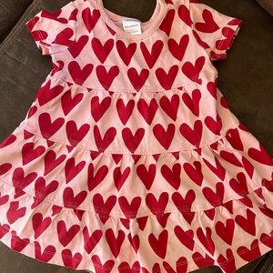 Hanna Andersson Pink Dress with Red Heart Print